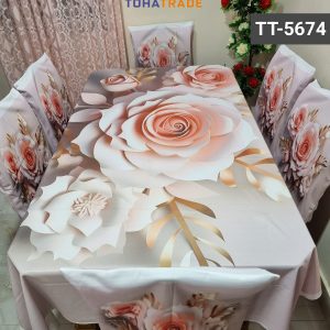 পুনঃব্যবহারযোগ্য 3D ডাইনিং টেবিল কভার