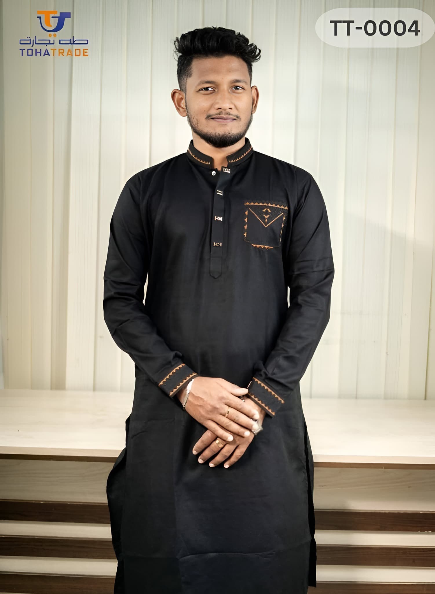 Herringbone premium Cotton Punjabi
